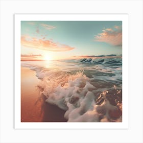 Sunset At The Beach Art Print