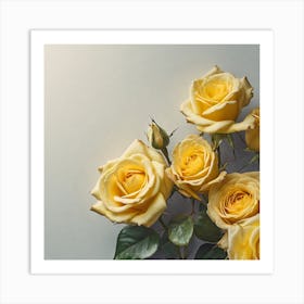 Yellow Roses 9 Art Print