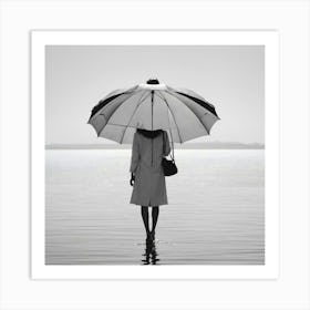 Woman With Umbrella Art Print