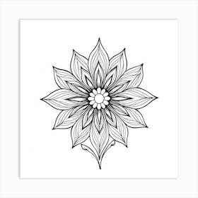 Flower Drawing Art Print