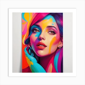 Colorful Girl Art Print