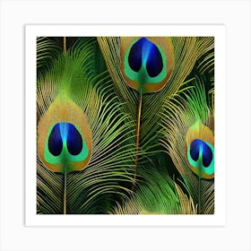 Peacock Feathers 5 Art Print