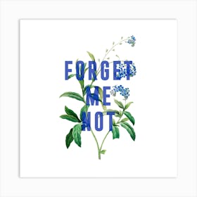 Forget Me Not Square Art Print