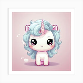 Kawaii Unicorn 30 Art Print