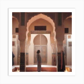 Woman Standing In A Room Art Print