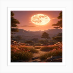 Full Moon In The Sky Art Print