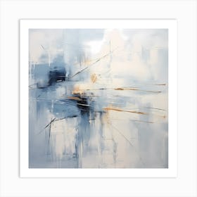 Mystic Melodies: Ethereal Brushstrokes in Serene Shades Art Print