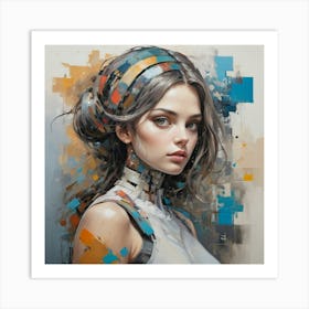 Abstract Portrait Of A Woman Art Print Art Print