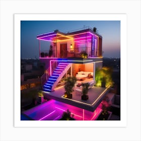 Modern House In Delhi 1 Art Print