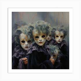 Masks Of Venice Art Print