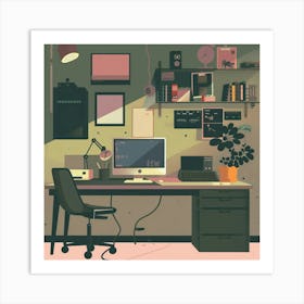 A Flat Design Lofi Illustration 1718804468 2 Art Print