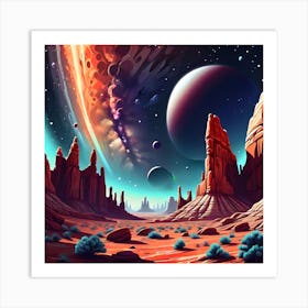 Space Landscape 4 Art Print