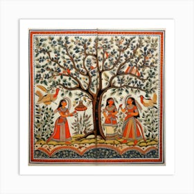 Indian Painting Madhubani Painting Indian Traditional Style 6 Art Print