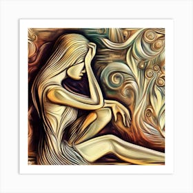 Abstract Of A Woman Art Print