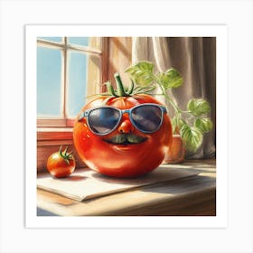 Tomato In Sunglasses 2 Art Print