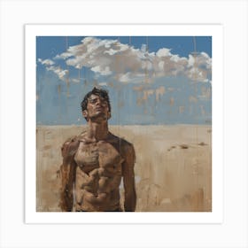 Man in Desert - S Art Print