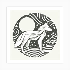 Minimalism, Wolf 4 Art Print