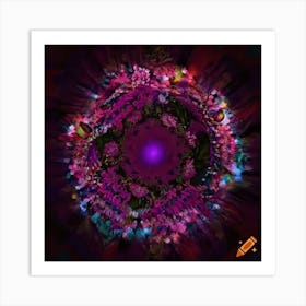 Craiyon 004018 Hidden Algorithm Concept With Vibrant Flowers And Digital Elements Art Print