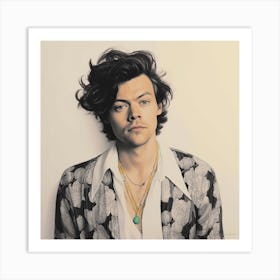 Harry Styles 1 Square Art Print