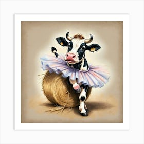 Ballet Cow 2 Art Print