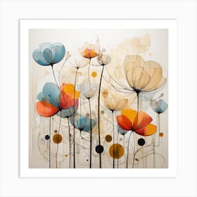 Abstract Floral Painting 3 Art Print