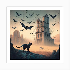 Spooky Castle Art Print