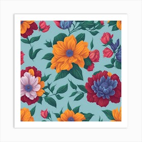 Floral Pattern 14 Art Print