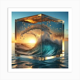 Wave Cube Art Print