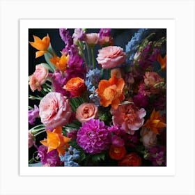 Bouquet Of Flowers Art Print