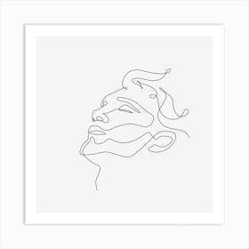 Abstract man line art Art Print