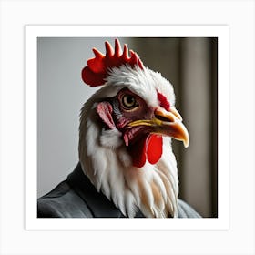 Portrait Of A Chicken Art Print