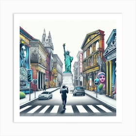 Street Art Style Pencil 1 Art Print