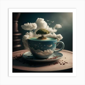 Tree In A Coffee Cup 2 Art Print