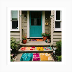 Colorful Door Mats Art Print