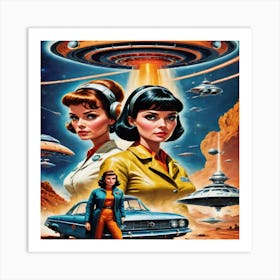 Aliens In Space Art Print