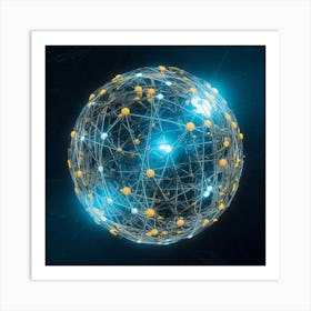 Networked Sphere Art Print