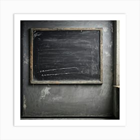 Abstract Communication Concept Showcasing An Empty Chalkboard Macro Shot Of Surface Textures Emphas (4) Art Print