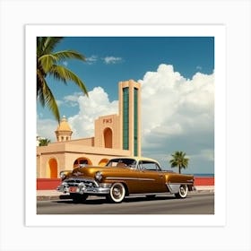 Classic Car In Cuba 1 Art Print