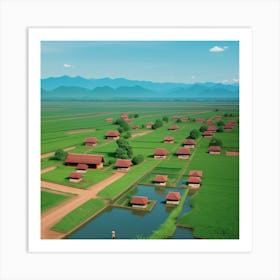 Rice Fields In Vietnam Art Print