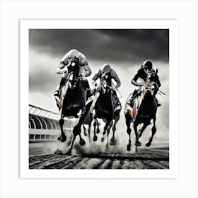 Horse Race 4 Art Print