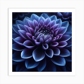 Purple Dahlia Art Print