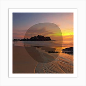 Sunset On The Beach Art Print