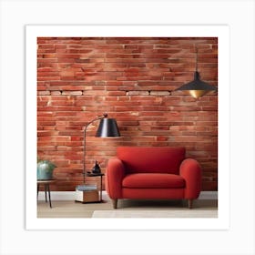 Red Brick Wall 1 Art Print