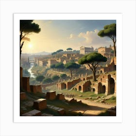 An Ancient Rome Landscape Art Print