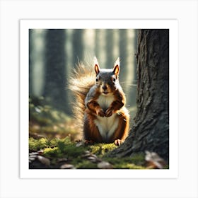 Squirrel In The Forest 229 Art Print