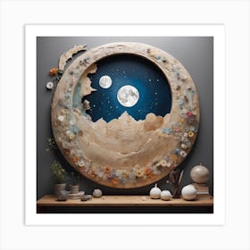 Moon And Stars 2 Art Print