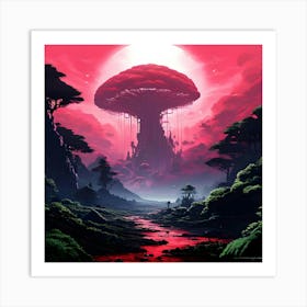 Mushroom In The Sky Art Print