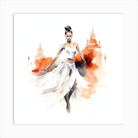 Artjuicebycsaba Full Body Style Minimalist Traditional Thai Dan D2b4ca85 E512 4b5c 85ab 0df277d011f0 Denoised Upscaled X4 Art Print