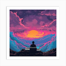 Sunset In The Sky Art Print