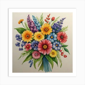 Bouquet Of Flowers 1 Art Print